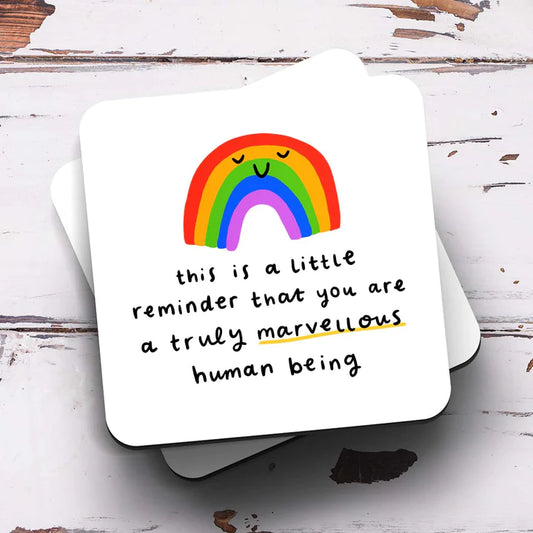 'Truly Marvellous Human' Coaster