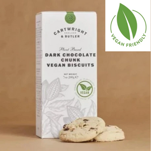 Cartwright & Butler Vegan Dark Chocolate Chunk Biscuits (Reduced due to Short Shelf Life BB 28th Nov) (Was £6.00)